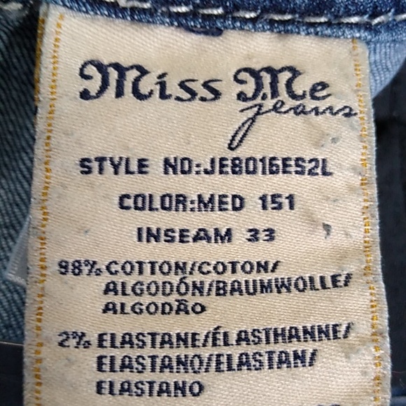 Miss Me Jeans size 29 Easy Skinny Distressed - Picture 8 of 15